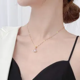 Kedjor 316L rostfritt stål högkvalitativt smart prinsessklänning i benkedjan damer halsband mode utsökta smycken SAN599