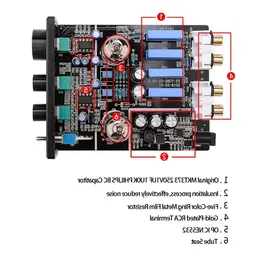 フリーシッピングチューブ-03チューブプリアンプ6K4チューブハイファイチューブプリアンプ付きトレブルコントロールホームシアターステレオオーディオプリアンプエドミジ