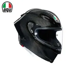 الخوذات Moto AGV Full Face Helmets Pista GP RR Mono زاوية واسعة الركض سباق الكربون اللامع L WN-HW1A