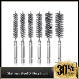 12Pc Wire Bore Brush Cleaning Set Stainless Steel Twisted For Drill Impact Driver In 6 Sizes - View #6