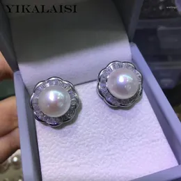 Stud Earrings YIKALAISI 925 Sterling Silver Jewelry Pearl 2023 Fine Natural 10-11mm For Women Wholesale