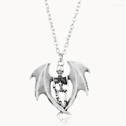 Kedjor Dongsheng Fashion Hollow Skull Glow in the Dark Choker Luminous Necklace Head Bat Halloween Christmas Gifts -30