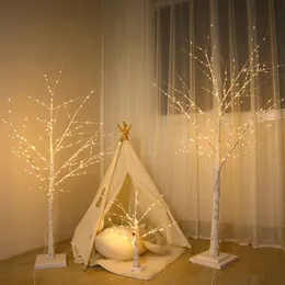 Juldekorationer Juldekoration Led Birch Tree Bedroom Light For Landscape Luminous Decoration Year Diy Decor Christmas Tree Party Gift 231113