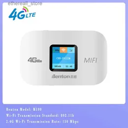 Routers M100 WiFi Router Portable Mini 3G4G Unlocked LTE MiFi Pocket med SIM Card Unlimited Internet för Cottage Mobile Hotspots Q231114