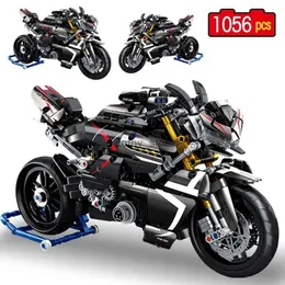 Veículo brinquedos vários estilos cidade técnica super motocicleta moto modelo bloco de construção corrida locomotiva tijolo brinquedos para crianças presentesl231114
