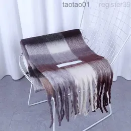 Luxus Ac Frauen Männer Schal Mode Schals Nachahmung Kaschmir Dicker Bart Wraps Regenbogengitter Mohair Warme Studentin Schal Lätzchen 4xded5q9p