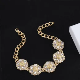 Flores de cristal incrustadas ouro prata corrente colar famosa marca clavicular gargantilhas colar designer anti alergia jóias casamento feminino acessórios presente xmn12002