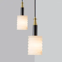 Pendant Lamps Modern Marble Light For Bedroom Bedside Home Indoor Decor Single Lamp Nordic Alabaster Hanging Lights Fixture