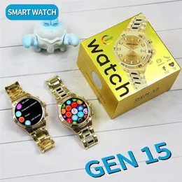 Gen 15 Smart Watch Erkekler Çok Fonksiyonlu Spor Saatleri Çevirme Etkinliği İzleyici Kalp Hızı Kan Basıncı Kablosuz Şarj Cihazı Biamond Band ile Bilezik