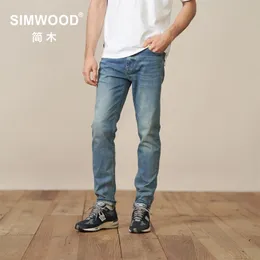 Мужские джинсы Spring Slim Fit Jeans Men Blue Denim Pants Plus Size Brand Clothing SL230270 230414