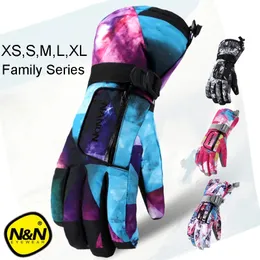 Guantes de esquí NANDN Invierno Cálido Snowboard Guantes de esquí Hombres Mujeres Niños Manoplas de nieve Esquí impermeable Moto de nieve Handschoemen Air XS S M L XL 231114