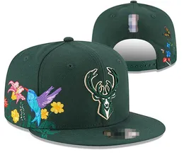 Bucks Ball Caps 2023-24 unisex moda gorra de béisbol de algodón snapback sombrero hombres mujeres sombrero para el sol bordado primavera verano gorra al por mayor