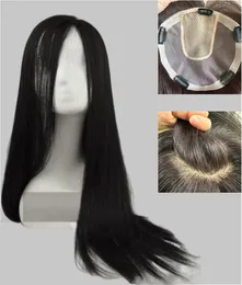 8"x8" Human Hair Topper Toupee for Women 12"~28", Large Silk Top Part, Thin and Breathable