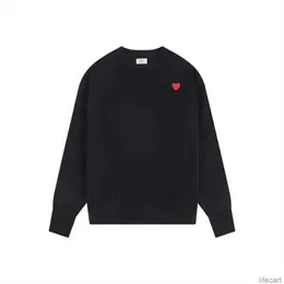 Designer Amiparis Sweatshirt Paris AM I Pullover Big Coeur Love Heart Jacquard Rundhalsausschnitt Sweat USA UK Streetwear Casual Hoody Kleines Logo AMIs 9Y8X