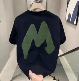 2023 explosivo casual high-end masculino manga curta agulha camiseta verão meia manga puro algodão marca de moda solta 100 topo t