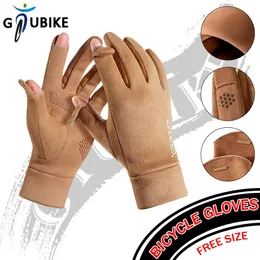 Luvas esportivas gtubike ciclismo antiderrapante palm touchscreen homens mulheres ao ar livre calor de inverno correndo esqui jogging 231114