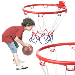 Andra sportartiklar 32 cm inomhusväggmonterad baskethopp och nätmetall hängande W Mål 4 Rim Kids Mini Hemövningstillbehör 231113