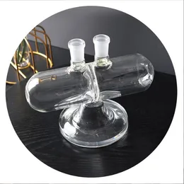 ACOOK 14 mm weibliches Gelenk Glaswasserbongs Pfeife Dab Ölplattformen Infinity Wasserfall Glasbong einzigartiges Design umkehrbare Schwerkraft mit Schüssel