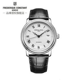 Womens Watches Fashion Luxury Simple Frederique Constant Watch for Men FC303 Casual Auto Date Dial Wristwatch Premium Leather Strap 231114