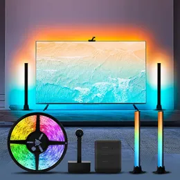 Nowością przedmioty RGBIC LED TV Lights Pasek 12V Lamp Ambient Bars Tuya Wi -Fi Screen Music Sync Alexa Google Home Control z aparatem 231113