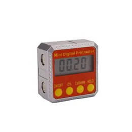 Digital Protractor Inclinometer Angle Meter Digital Bevel Box 4 X 90 Degree Range Metal Case