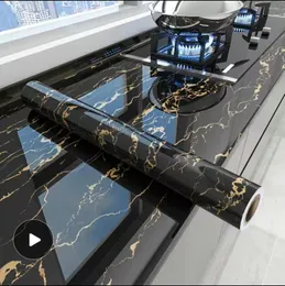 Bakgrundsbilder 6m oljesäker marmor tapet för kök bänkskåp skåp hylla pvc självhäftande vattentätt kontakt papper badrum