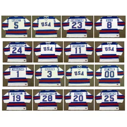 SJ Rob McClanahan 1980 Team USA K1 Hockey Jersey Christoff Steve Janaszak Morrow Christian Dave Silk John Harrington Bob Suter