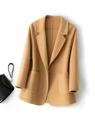 تمزج الصوف النسائي معطف المرأة المعطف النقي الصوف و Tweedst Fashion Camel Coat Coat Elegant Trench Coat 231114