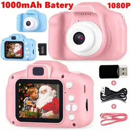 Zabawne kamery dla dzieci zabawki dla dzieci mini aparat cyfrowy 1080p kamera wideo videocamera Pography Toys Dzieciowe prezenty urodzinowe prezenty świąteczne 230414