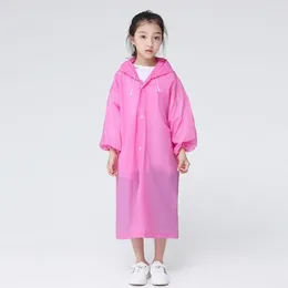 Raincoats Children Fashion Raincoat Cute Hooded Kids Rainwear Thickened EVA Waterproof Poncho Reusable For Boy Girl Rain Jacket Jumpsuit