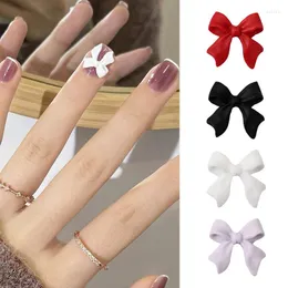 Nagelkonstdekorationer 20 datorer/parti sommar mode romantisk 3d frostad bowknot diy smycken tillbehör grossist droppe