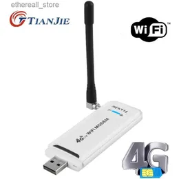 Маршрутизаторы 4G SIM-карта данных Wi-Fi-модем LTE USB-маршрутизатор + 1 * антенна разблокировки/беспроводная мобильная автомобильная сеть адаптер 3G точка доступа ключ FDD/TDD Q231114