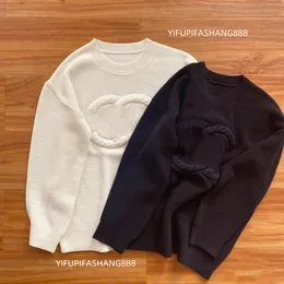 Kanal Lüks Kadınlar Erkek Sweaters Tasarımcı Klasik Tasarım Beyefendi kırpılmış kapşonlu kaplumbağa boyun kazakları örgü grafik kazakları sıcak hırka kaşmir