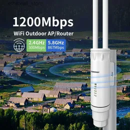 Roteadores AC1200 Wireless Outdoor AP WiFi Router WIFI antena de cobertura 1200M 5Ghz Dual Dand wifi repetidor de sinal ponto de acesso AP roteador Q231114