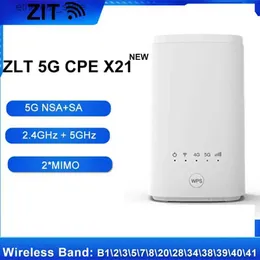 Routery Nowy produkt 5G CPE ZLT x21 WiFi Router bezprzewodowy router z kartą SIM 5G podwójną częstotliwość NSA+SA Modem 5G WiFi Q231114