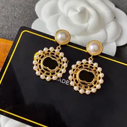 Designer Hoop Earrings Pendant Necklaces Fashion Gold Chains Necklace Pearl Hoops Earings Golden Earring Necklaces G Tiger Jewelry 2304143D