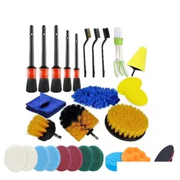 Biltvätttillbehörsapparater Electric Scrubber Borstes Kit Tool Borr Brush Attachment Power Scrubbers Tools Polska Badrum DHT1R