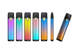 빈회용 vape 펜 담배 1ml 1ml 1.2 Ohm 세라믹 코일 포드 카트리지 280mAh 충전식 배터리 금속 기둥 없음 면화