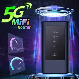 Routers Chaneve MiFi Mobile Modem 5G sim card Wifi Router Poket WiFi5 Dual Band 5Ghz Hotspot Portable Wi-Fi Device With 4400mAh Battery Q231114