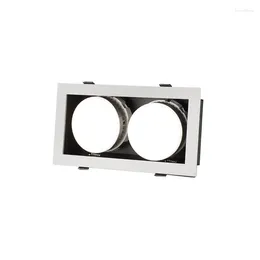 Luzes de teto Nordic Square Recessed LED Downlight Substituível GX53 Lâmpada 2x7W 2x9W 2x12W Spot Light para sala de estar Quarto