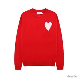 Amis Am i Paris Designer Sweater Amiswater Jumper Hoodie Winter Thick Sweatshirt Jacquard A-word Red Love Heart Pullover Men Women Amiparis Fpdb