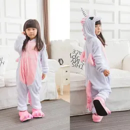 Pajamas Child Girls Pink Unicorn Kigurumi Pajamas Baby Toddler One Pirce Hooded Bemsuit Kids Onesies 4 6 8 10 12 Seens Bijamas 231113