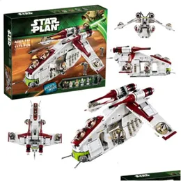 Blocks Blocks In Stock 1175Pcs Compatible With 05041 Staredamp Republic Gunship Amp Wars Building 75021 Bricks Toys For Children Drop Otnr1