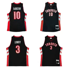 Sl DeMar 10 DeRozan Rapteres Basketball Jersey 2012-13 Torontos Kyle 3 Lowry Mitch e Ness Throwhback Black Size S-XXXL