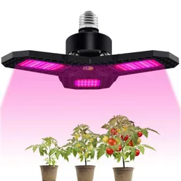 Luzes de cultivo 50lm/W LED dobrável Crescer luz Full Spectrum E27 Planta à prova d'água Cultura da lâmpada de fitolamp para plantas internas P230413