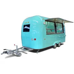Stainless Steel Food Vending Trailer Cars Mobile Restaurant Trailer Buffet Cart Fast Food Carts Selling Food Truck For Sale
