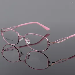 Güneş Gözlüğü -75 Kadın Gözlükleri Lady Elegant Ultra Hafif Metal Reçete Miyopi Optik Hipermetrop