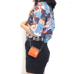Portafogli Mini borsa in pelle di vacchetta Borse da donna 2023 Portamonete Messenger Borsa multifunzionale per rossetto Portafoglio giapponese