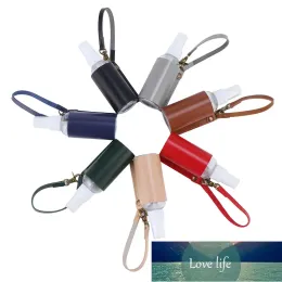 Partihandel Hand Sanitizer Holder With Bottle Pu Leather Cover Tassel Keychain Portable Desinfectant Case Tomma flaskor Holder Keychains