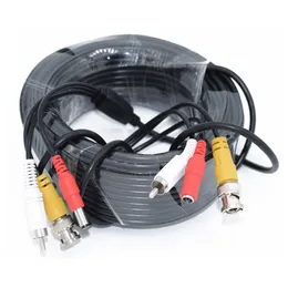 Conector bnc + rca + dc 5/10 metros, cabo cctv 3 em 1, câmera de segurança, vídeo, áudio, cabo bnc para sistema de vigilância dvr